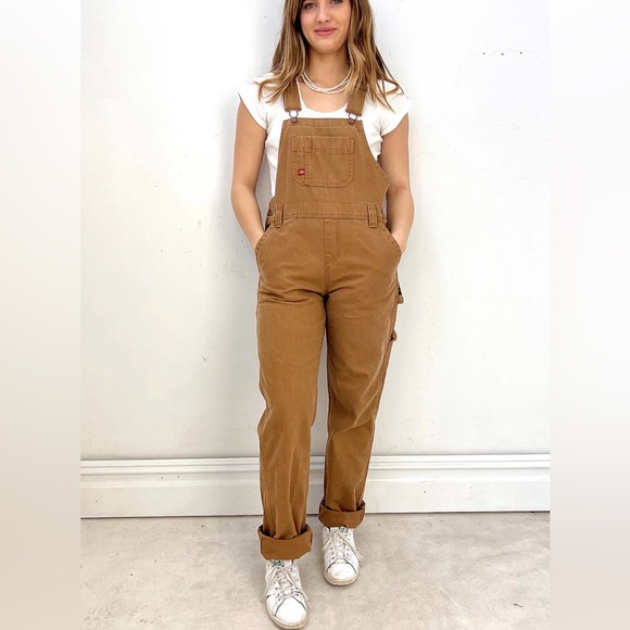 Dickies Denim - Dickies Women’s Rinsed Brown Duck overalls size XS